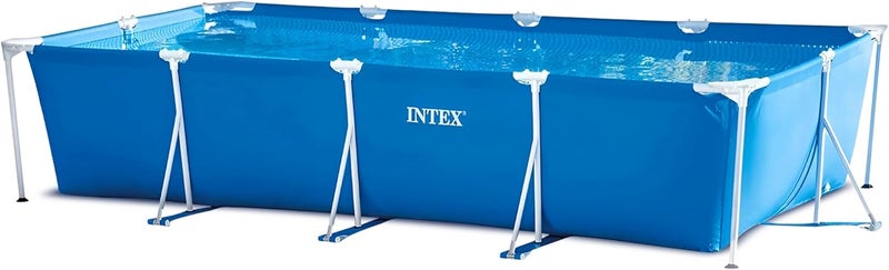 Intex Rectangular Frame Pool, Multi Colour, Ages 6+, 28273, Black, Rect.Pool Frame W/O Pump 4.5X2.2X.85 - Image 1