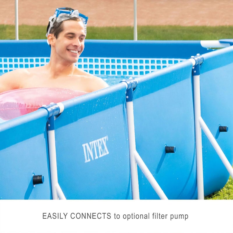Intex Rectangular Frame Pool, Multi Colour, Ages 6+, 28273, Black, Rect.Pool Frame W/O Pump 4.5X2.2X.85 7,127L - Image 2