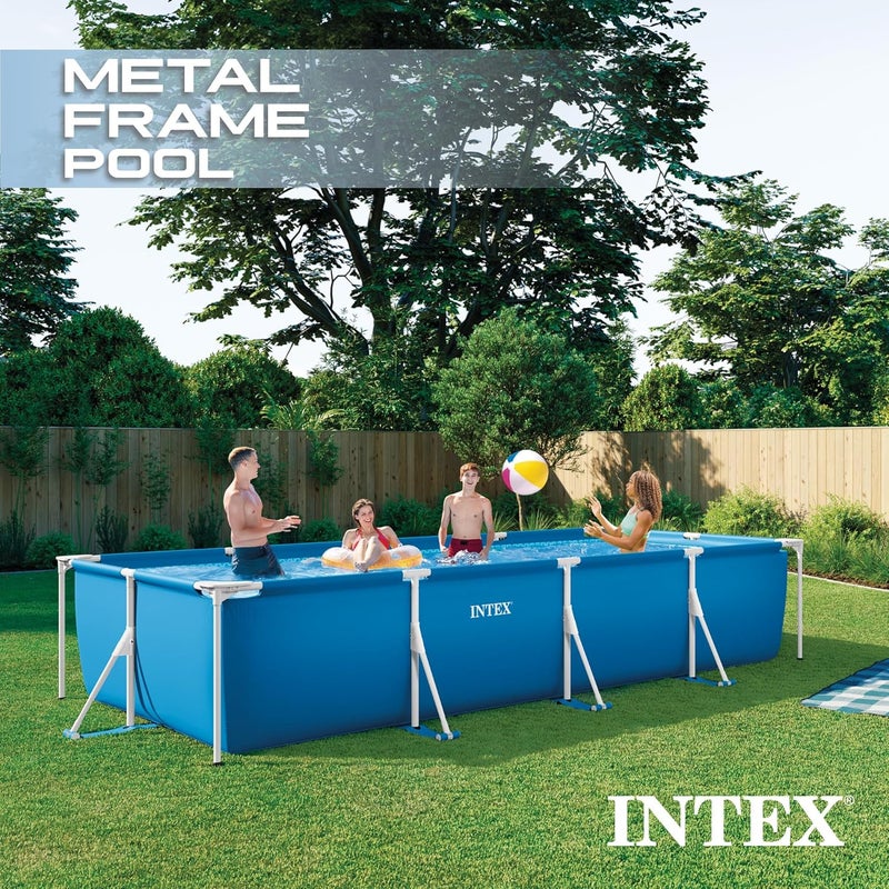 Intex Rectangular Frame Pool, Multi Colour, Ages 6+, 28273, Black, Rect.Pool Frame W/O Pump 4.5X2.2X.85 7,127L - Image 3