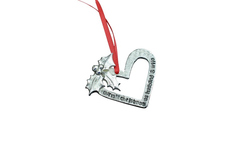 Pirantin Our 15th Christmas As Husband  Wife  15 YEAR Wedding Anniversary Christmas Tree Decoration