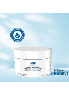 FIXDERMA COSMETIC LABORATORIES FCL Penta peel pads| Exfoliant | Removes dead cells | Reduces fine lines & wrinkles | Gentle & safe peeling pads| Improves skin texture | Shrinks open pores | Paraben Free | 25 pads  - Image 2