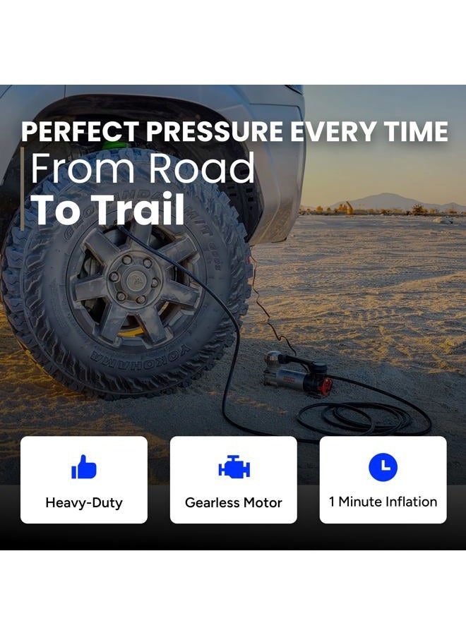 Viair Digital EVC85P - Portable Air Compressor Tire Inflator for Car, SUV & Truck | Preset Automatic Shut Off Feature | 12V Road Tire Pump Air Compressor 60 PSI - Image 4