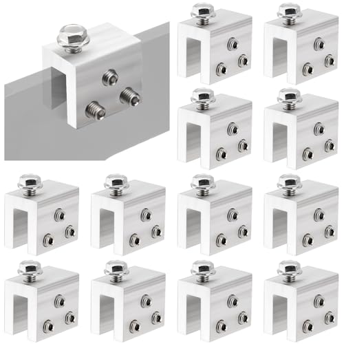 Racewill 12PCS Standing Seam Roof Clamps Metal Roof Fixing Clamps Racking Bracket for Solar Panel Module Installation Starlink Base Heat Cable and Snow Guard Attachment - Image 1