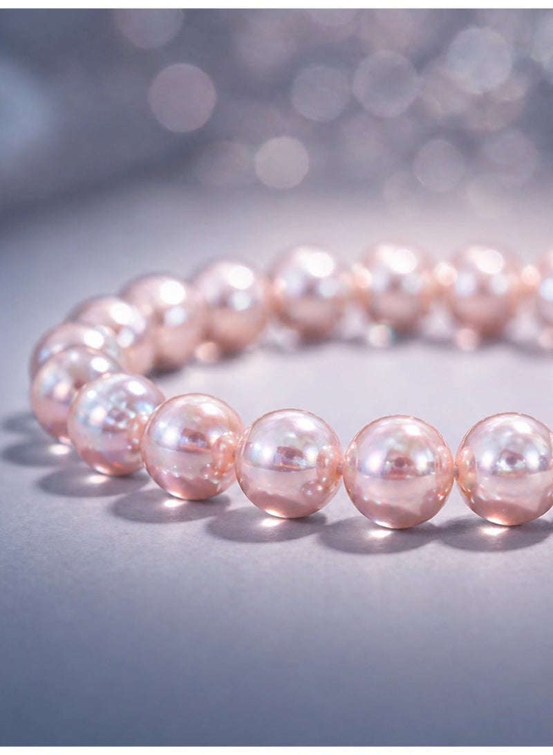Slema Pink Pearl Islamic Tasbih Prayer Beads 33 Tashiha 12mm, Muslim Misbaha Rosary with Pink Tassel for Religious Worship & Eid Gift - Image 2
