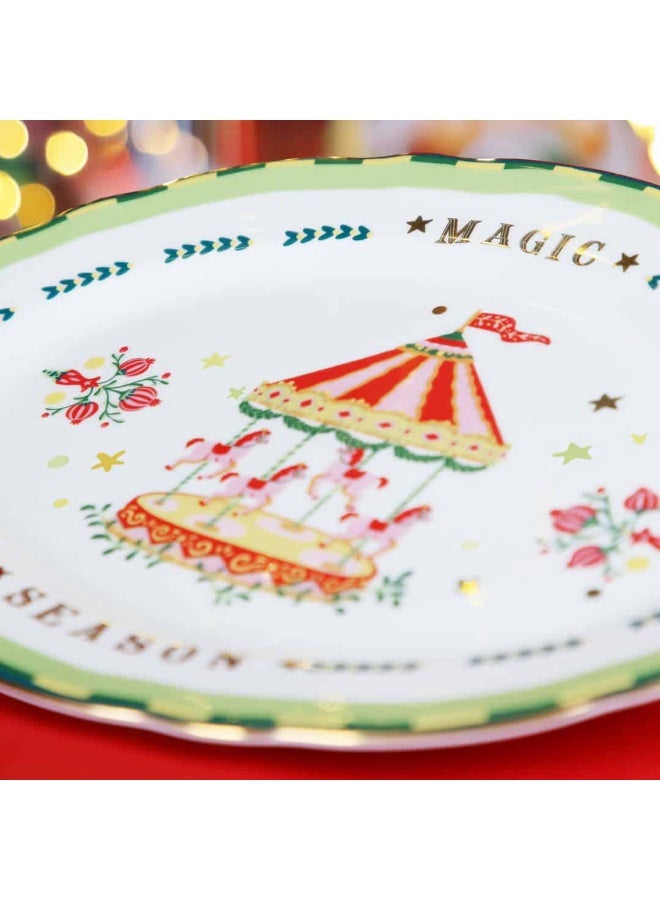 Baci milano Porcelain Dinner Set 20 Pieces for 6 Persons – Mamma Mia Xmas Collection, Festive Tableware with Cake Stand and Bowl, Christmas Dinnerware, Home Décor, Gift, Italian Design by Baci Milano - Image 3