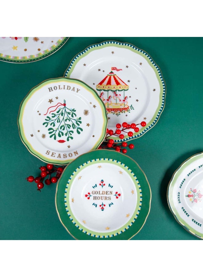 Baci milano Porcelain Dinner Set 20 Pieces for 6 Persons – Mamma Mia Xmas Collection, Festive Tableware with Cake Stand and Bowl, Christmas Dinnerware, Home Décor, Gift, Italian Design by Baci Milano - Image 2
