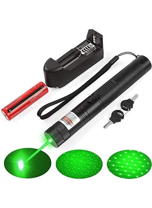 Tarez - YL-303 Green Laser Pointer 1000MW High Power Rechargeable Laser Pointer 15 Km Range Key Safe - Image 1