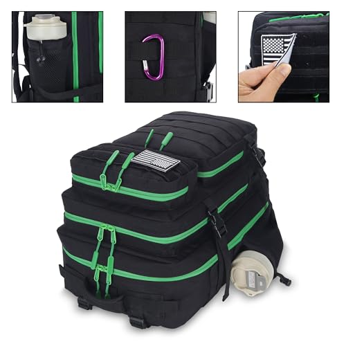 Lovelinks21 45L Tactical Assault Backpack - 3 Day Assault Pack with MOLLE Waterproof Rucksack (Back Green) - Image 3