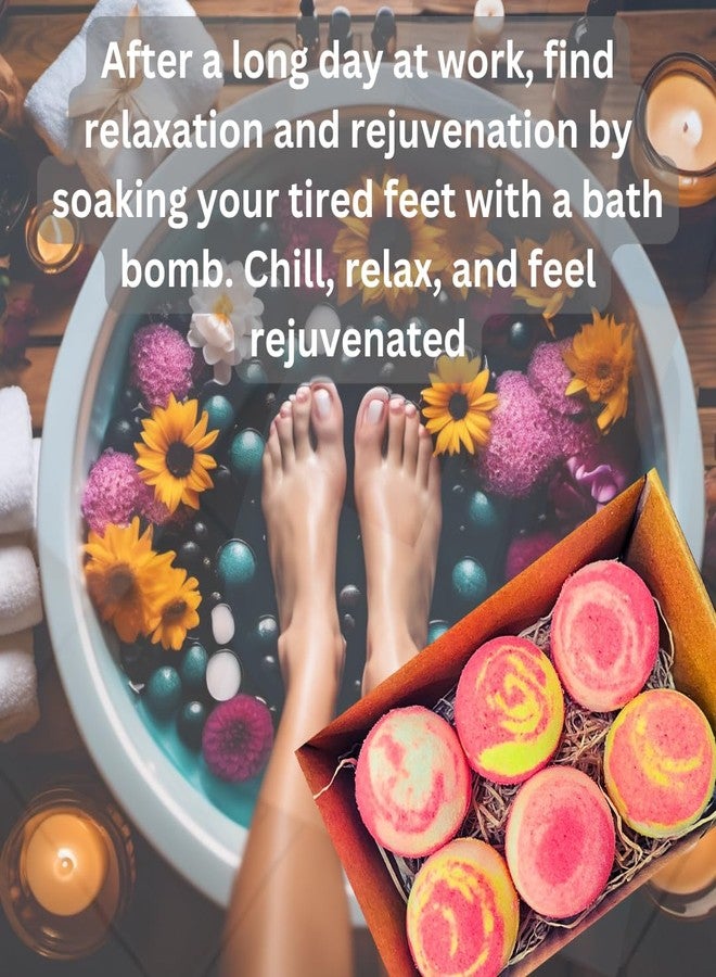 Aaranyam | fluorescent Bath Bomb - spa - |Refreshing hot water bath hydrating moisturizing enchanting Fizzy Aromatic Bath Bomb (75 g) each - Pack of 6 Perfect Hamper for Women Men (FLORESCENT) - Image 2