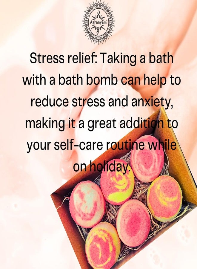 Aaranyam | fluorescent Bath Bomb - spa - |Refreshing hot water bath hydrating moisturizing enchanting Fizzy Aromatic Bath Bomb (75 g) each - Pack of 6 Perfect Hamper for Women Men (FLORESCENT) - Image 4