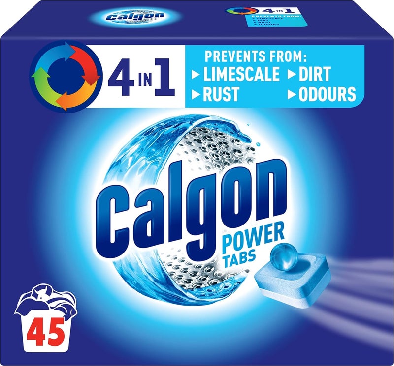 Calgon أقراص تليين المياه باوربول، 585 جرام، منع الترسبات (45 قرص)، بدون رائحة - Image 1