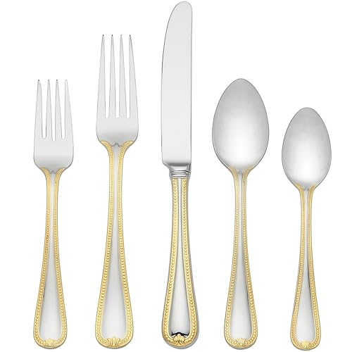Lenox 5-Piece Vintage Jewel Gold Place Setting , Silver - - Image 1