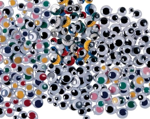 Chenille Kraft Wiggle Eyes including Painted Lids - Pack of 1000 - Assorted Colors and Sizes - Image 3