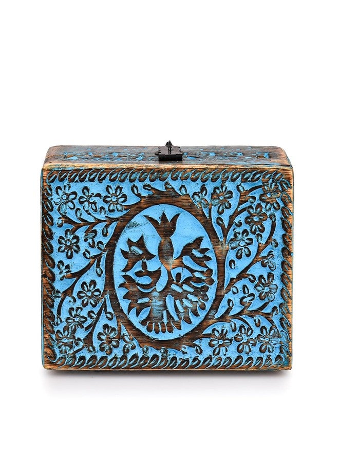 BHAVATU |Wooden Jewelry Box, Tarot Box, Celestial Home Decor, Witch Box, Tree of Life, Trinket Box |Size- 8" x 5" x 2.5",| Decorative Storage Bin - Image 2