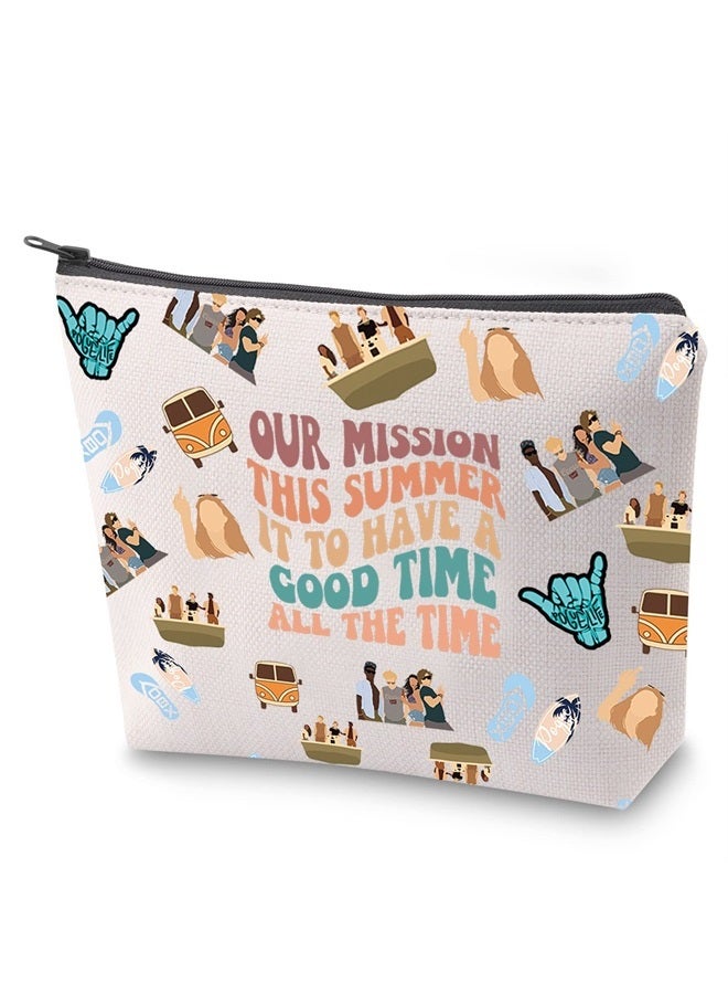 ZJXHPO OBX Pogue Life Outer Banks Survival Kit North Carolina Beach Makeup Bag With Zipper Pogue Adventure Gift (good time) - Image 1