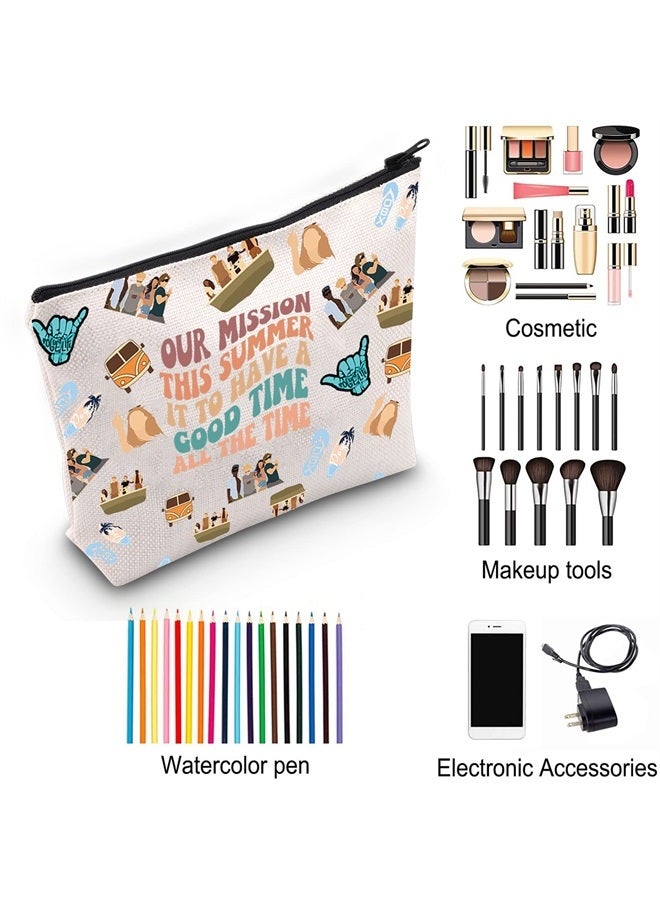 ZJXHPO OBX Pogue Life Outer Banks Survival Kit North Carolina Beach Makeup Bag With Zipper Pogue Adventure Gift (good time) - Image 5
