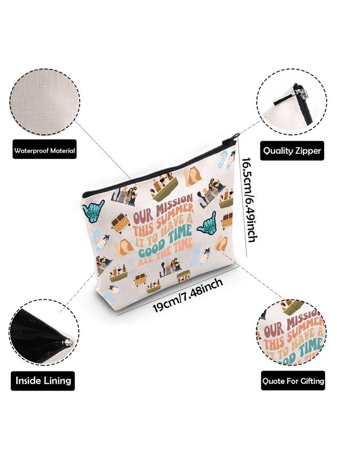 ZJXHPO OBX Pogue Life Outer Banks Survival Kit North Carolina Beach Makeup Bag With Zipper Pogue Adventure Gift (good time) - Image 3
