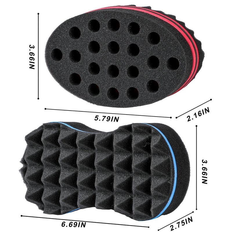 Supaze 3Pcs Hair Styling Set for All - Curl Brush, Twist Sponge for Textured Hair with Metal Pick - Image 4