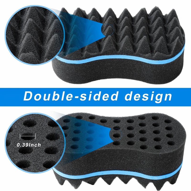 Supaze 3Pcs Hair Styling Set for All - Curl Brush, Twist Sponge for Textured Hair with Metal Pick - Image 3
