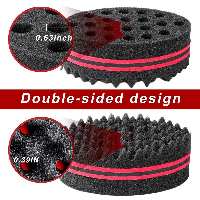 Supaze 3Pcs Hair Styling Set for All - Curl Brush, Twist Sponge for Textured Hair with Metal Pick - Image 2
