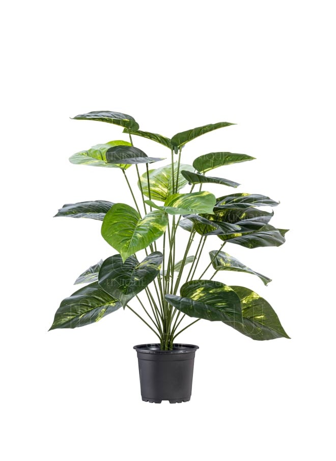 Unique Pots And Plants Taro Artifical Bunch Wellowish Leafs H70CM  - Image 1