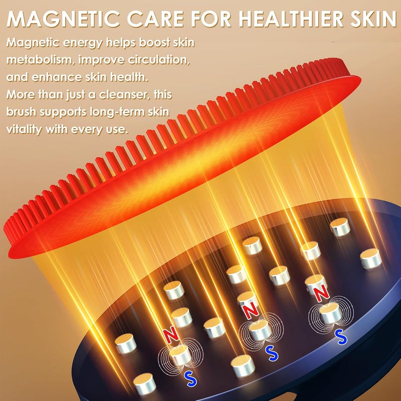 Innerneed Magnetic Silicone Facial Cleansing Brush – Deep Pore Cleanser with Magnetic Therapy for Skin Circulation & Radiance – Soft, Hygienic, Durable – Gentle Face Scrubber for All Skin Types - Image 2