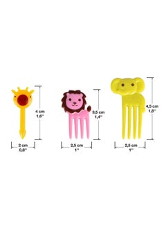 TFIXOL 50 pieces Cute Cartoon Animal Food Fruit Picks Forks for Kids Bento Box Lunch Box Fruit Party Picks Accessories  - Image 2