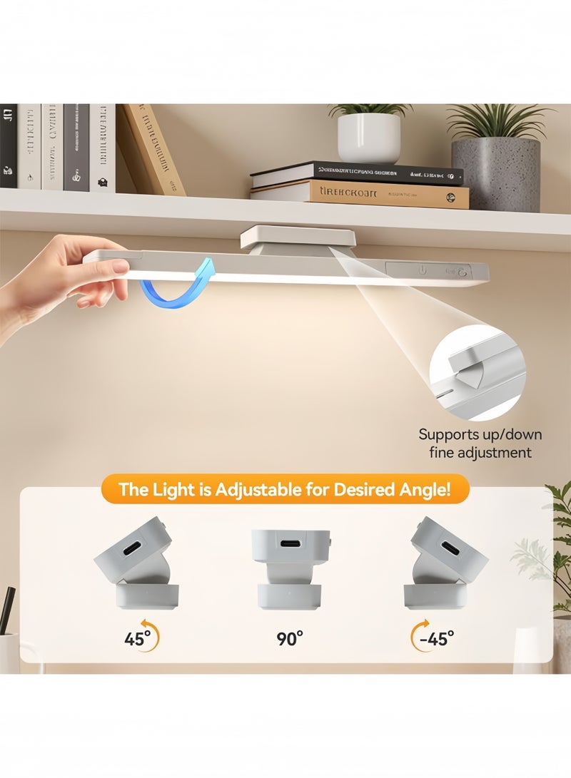 شريط إضاءة LED مغناطيسي قابل لإعادة الشحن تحت إضاءة الخزانة، شريط إضاءة جداري يعمل بالبطارية اللاسلكية، ضوء مرآة يعمل باللمس مع 3 أوضاع ألوان، مثالي لرفوف الحائط، والخزائن، والمرايا، وجانب السرير - Image 5