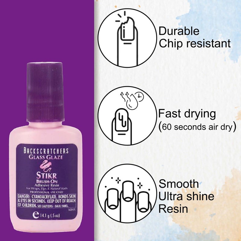 Backscratchers Extreme Glass Glaze Stikr Brush-On, 0.28 Fluid Ounce - Image 4