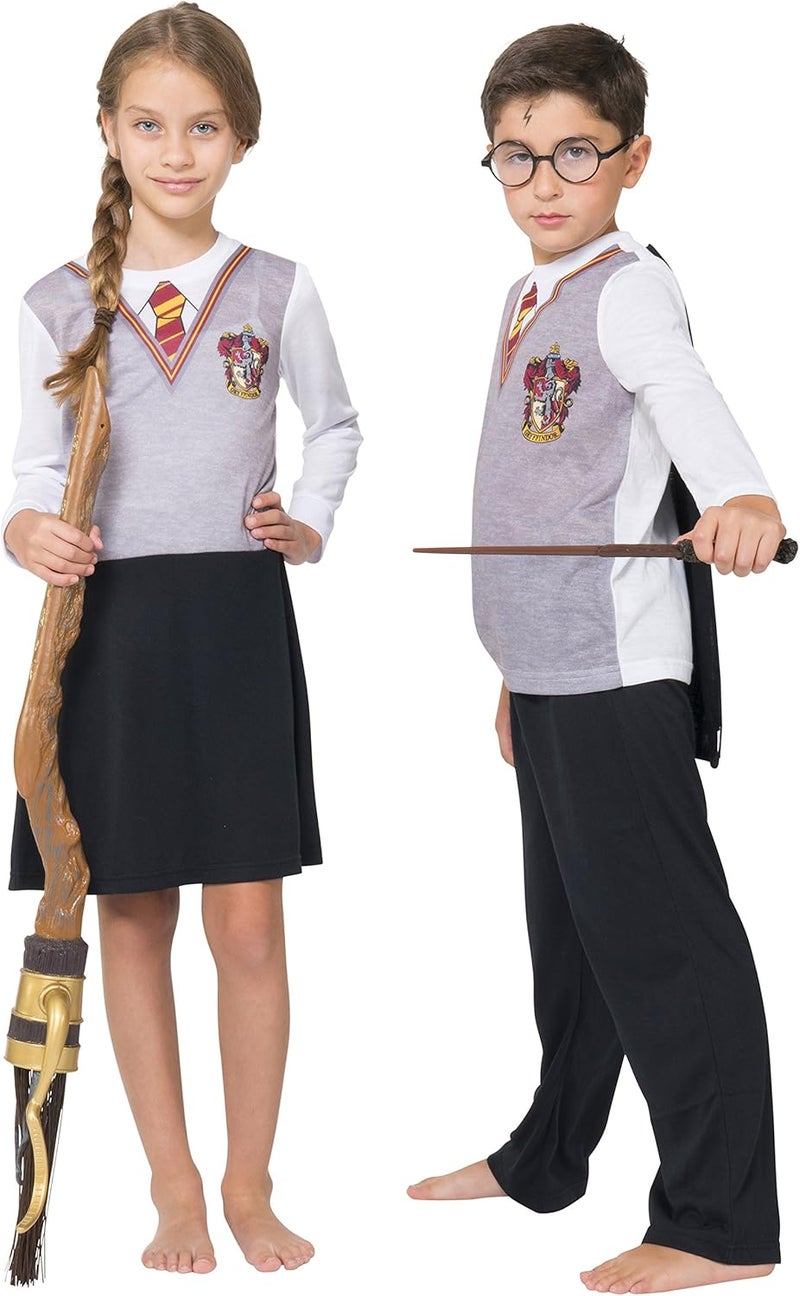 Harry Potter Girls Hermoine Hogwarts Gryffindor Uniform Pajama Nightgown - Image 2