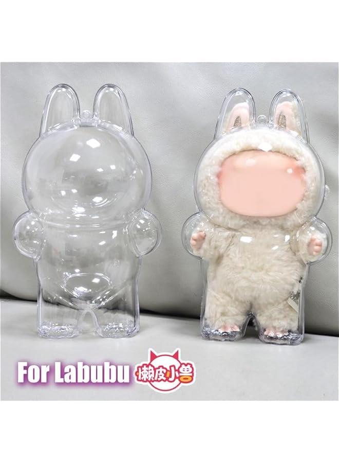 Protective Cover for LABUBU Plush Figure Doll, Plastic Protective Cover for LABUBU The Monsters Figure Keychain, Storage Transparent PVC Keychain Model Walking Display Bag for Fan Collection  - Image 3