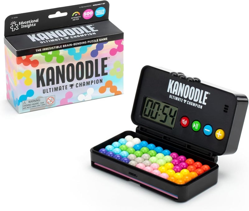 إديوكيشنال إنسايتس لعبة تحديات كانوودل (Kanoodle) البالغة من الصعوبة 3D، تحتوي على 500 تحدي جديد، تحفز مهارات التفكير المنطقي، وتناسب الأطفال والبالغين من سن 7 سنوات فما فوق - Image 1