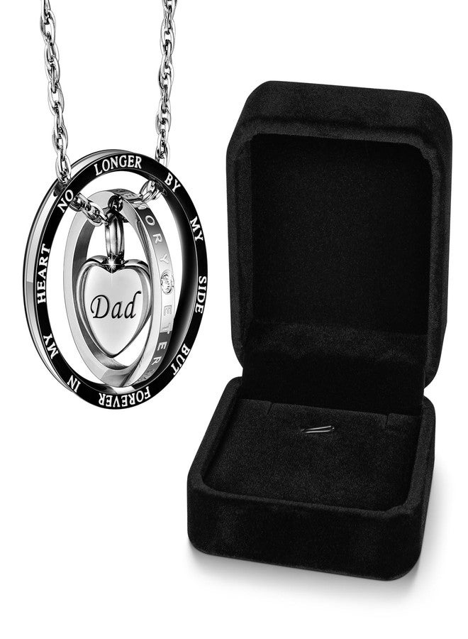 XIUDA Cremation Urn Necklace for Ashes with Box Eternal Memory Carved Keepsake Stainless Steel Urn Jewelry Memorial Ash Holder - Image 1