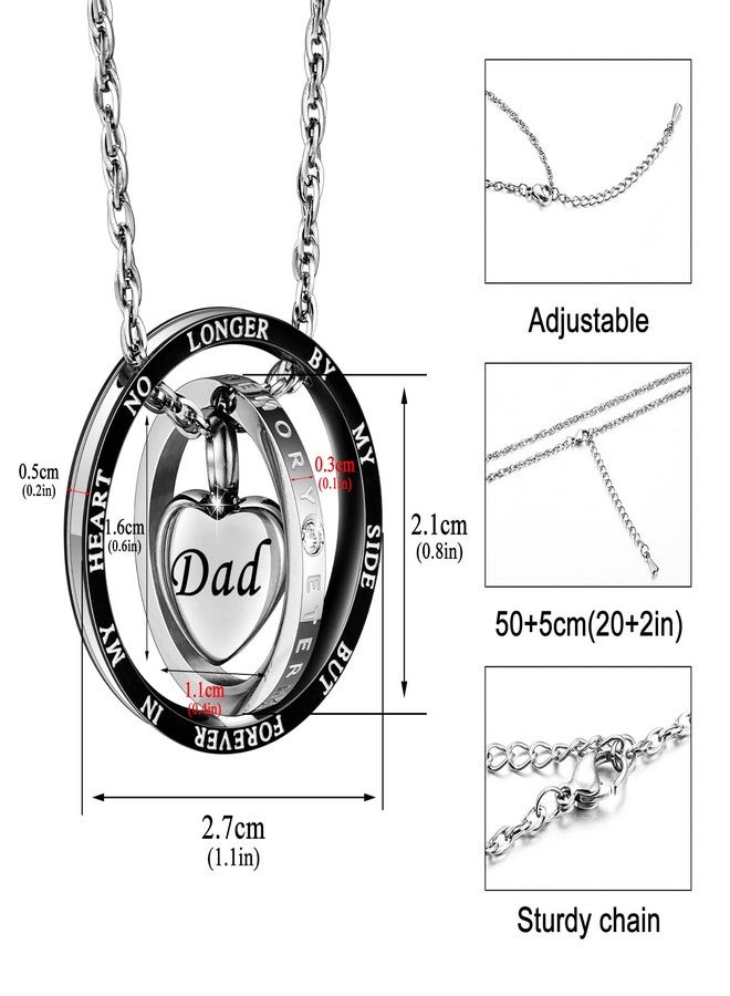XIUDA Cremation Urn Necklace for Ashes with Box Eternal Memory Carved Keepsake Stainless Steel Urn Jewelry Memorial Ash Holder - Image 2