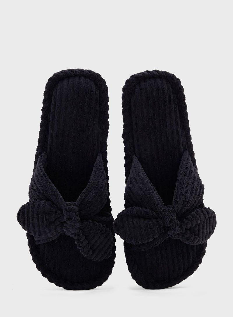Ginger Bow Detail Bedroom  Slippers  - Image 4