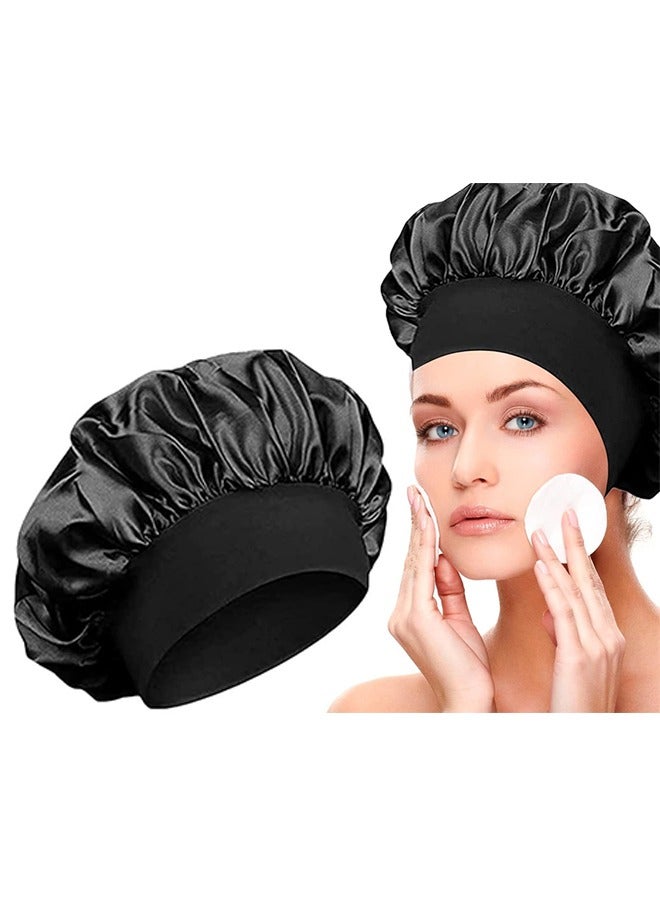 4 Pieces Satin Sleep Bonnet Hair Care Elastic Beauty Cap Sleeping Hairt - Image 1