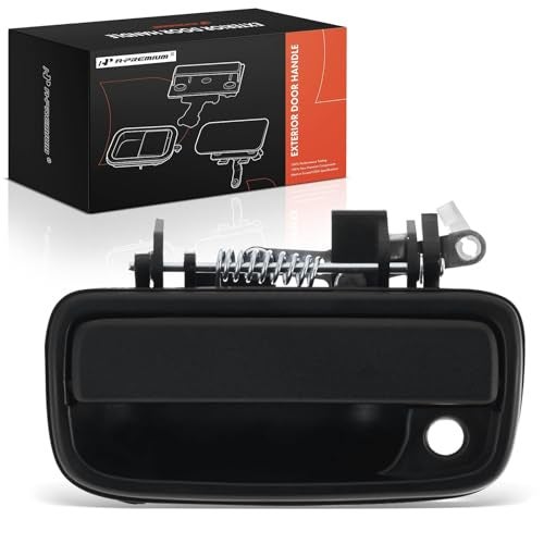 A-Premium APremium Exterior Front Driver Door Handle Compatible with 19952004 Toyota Tacoma Textured Black Handle wKey Hole Replace TO1310117 6922035020 6922035020 - Image 1