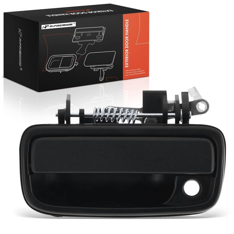 A-Premium APremium Exterior Front Driver Door Handle Compatible with 19952004 Toyota Tacoma Textured Black Handle wKey Hole Replace TO1310117 6922035020 6922035020 - Image 3