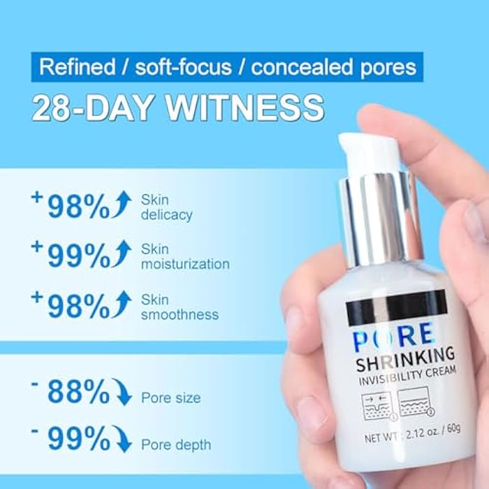 Grospe Pore Invisible Cream,Pore Shrinking Invisibility Cream,Pore Minimizer & Reducer for Face,Oil Control Firming,Tightening Pores,Moisturizing,Lightens Fine Lines Conceals Pores Cream - Image 4
