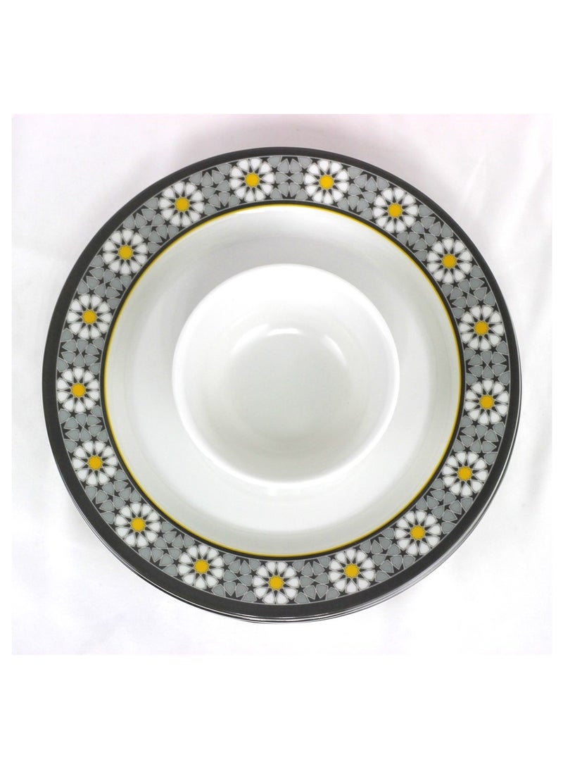 Melrich Melrich 12 Pcs Melamine Dinner Set Dinner and Soup plate and Bowls Dishwasher and Freezer safe Durable and Strong for daily use - Image 4