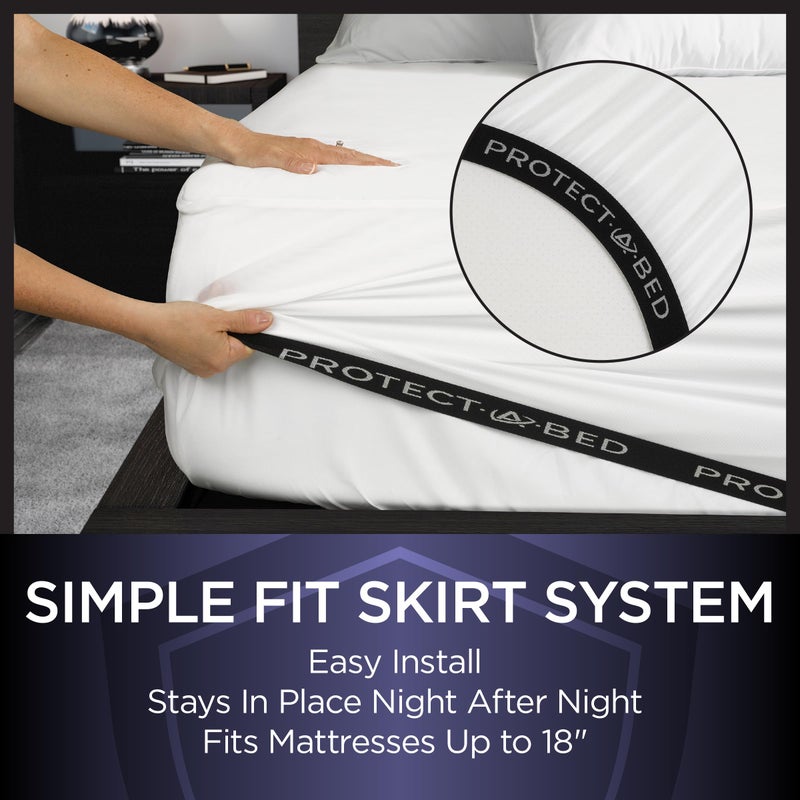 Protect-A-Bed Essential Mattress Protector Queen, Dust Mite Resistant, Noiseless and Odor-Resistant Mattress Cover, 100% Waterproof Top, Machine Washable, Fits 11"-18" Mattresses - Image 3