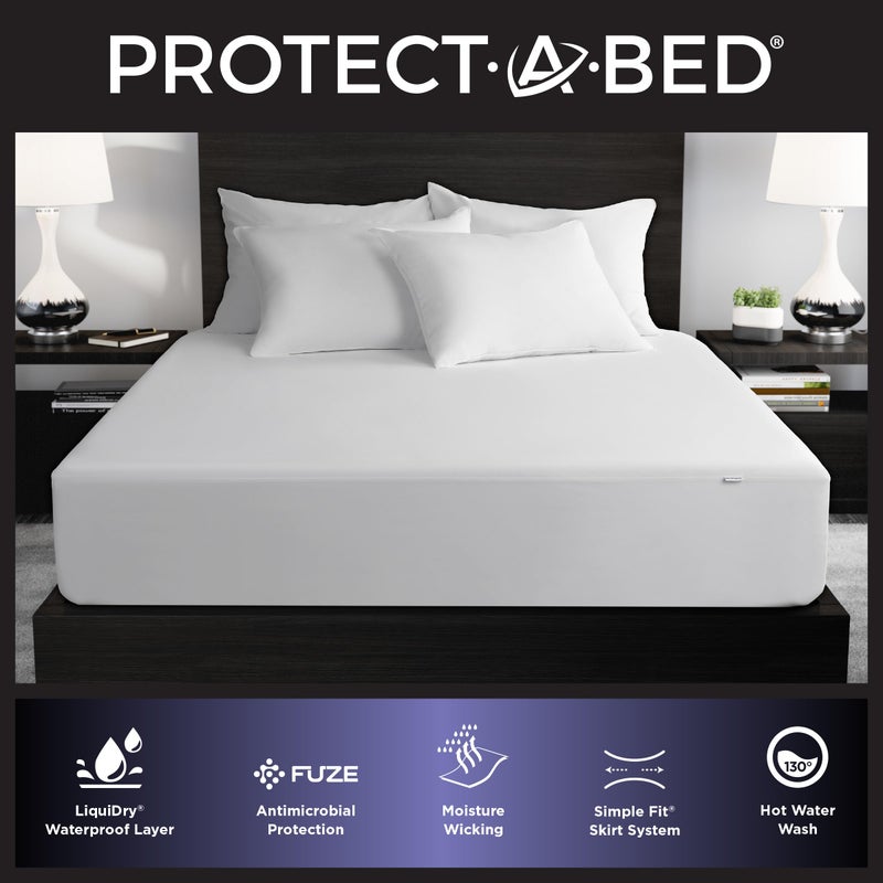 Protect-A-Bed Essential Mattress Protector Queen, Dust Mite Resistant, Noiseless and Odor-Resistant Mattress Cover, 100% Waterproof Top, Machine Washable, Fits 11"-18" Mattresses - Image 2