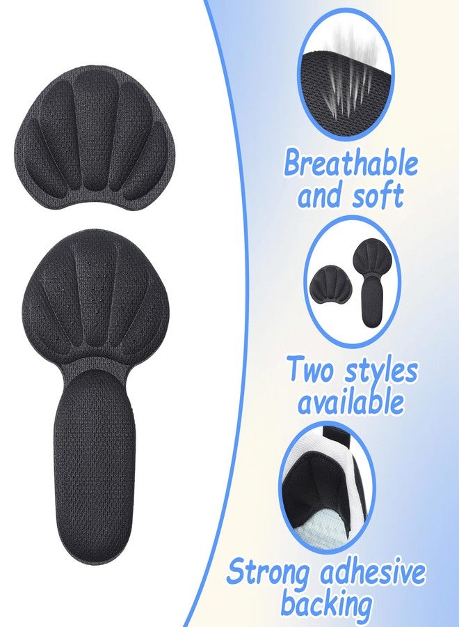 Qulkws 8 Pcs Adhesive Back of Heel Cushion Pads, Heel Grips Inserts for Boots, Reusable Heels Guards Liners, Too Big Loose Shoes, Shoe Liners Heels Protectors Improve Shoe Fit for Women Men - Image 3