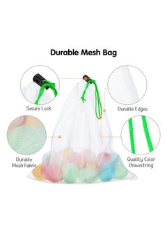 RATSAW 20Pcs Reusable Mesh Pouch Toy Storage Bags Drawstring Washable Organization 5 Large 8 Medium 7 Small Puzzles Games Storage  - Image 3