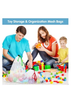 RATSAW 20Pcs Reusable Mesh Pouch Toy Storage Bags Drawstring Washable Organization 5 Large 8 Medium 7 Small Puzzles Games Storage  - Image 4