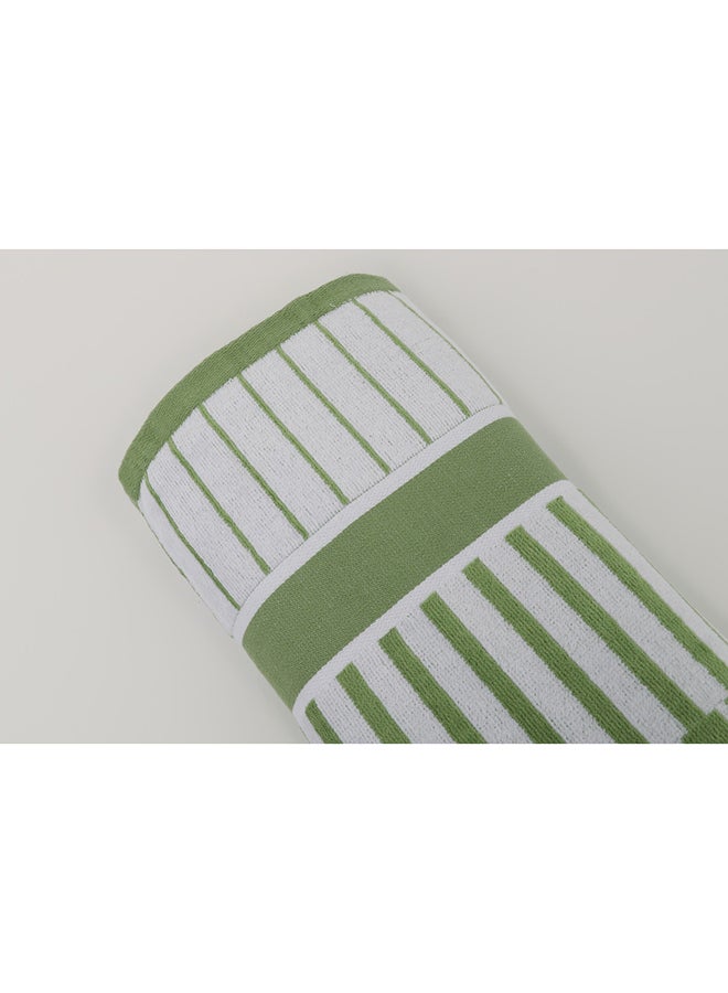 White Rose Towel 4 Piece Bathroom  Set - SPRING COLLECTION - 450 GSM - 100% Cotton Velour - 2 Bath  70X140 cm & 2 Hand  50x90 cm -MultiColour - Modern Stripe Design - Luxury Touch - Extra Absorbent  - Image 4