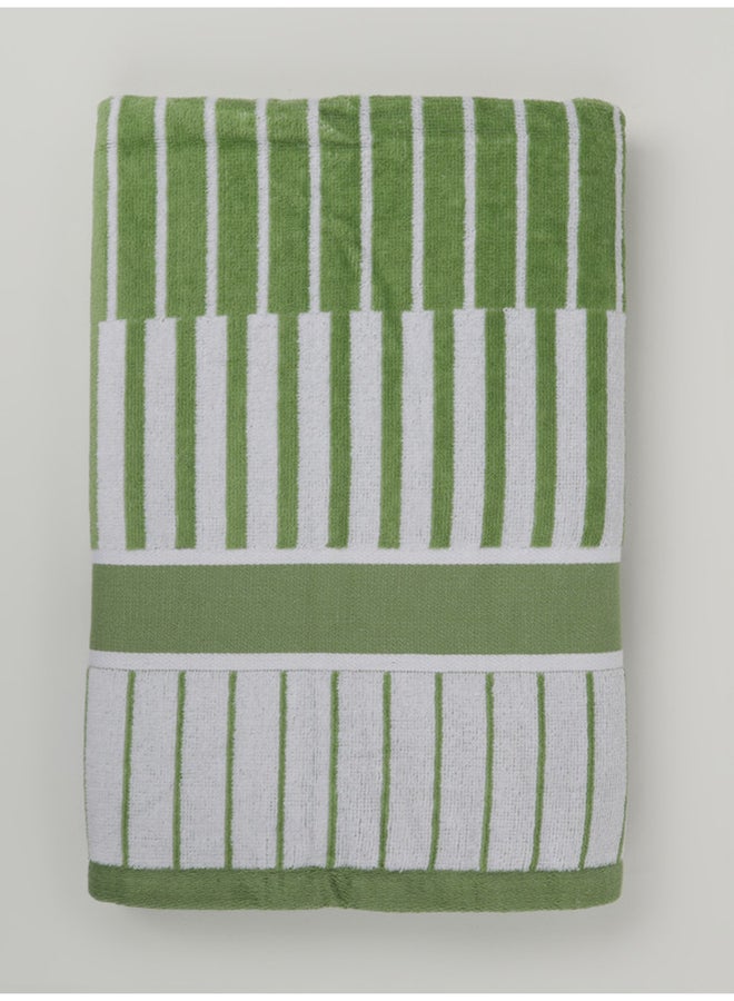 White Rose Towel 4 Piece Bathroom  Set - SPRING COLLECTION - 450 GSM - 100% Cotton Velour - 2 Bath  70X140 cm & 2 Hand  50x90 cm -MultiColour - Modern Stripe Design - Luxury Touch - Extra Absorbent  - Image 5