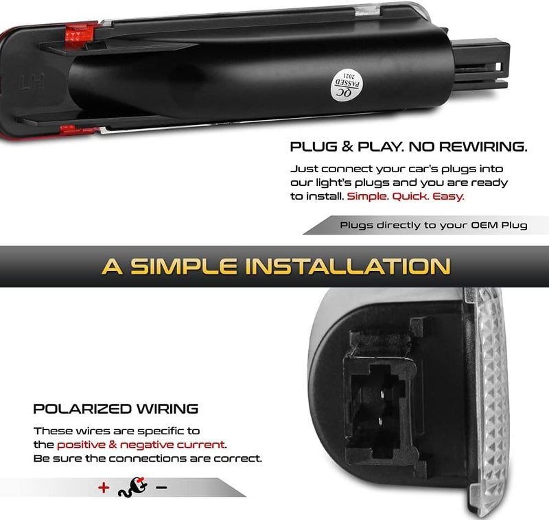 VIPMOTOZ Full LED White & Red Interior Side Door Panel Lights Set for Chevy GMC C/K Series - Image 4
