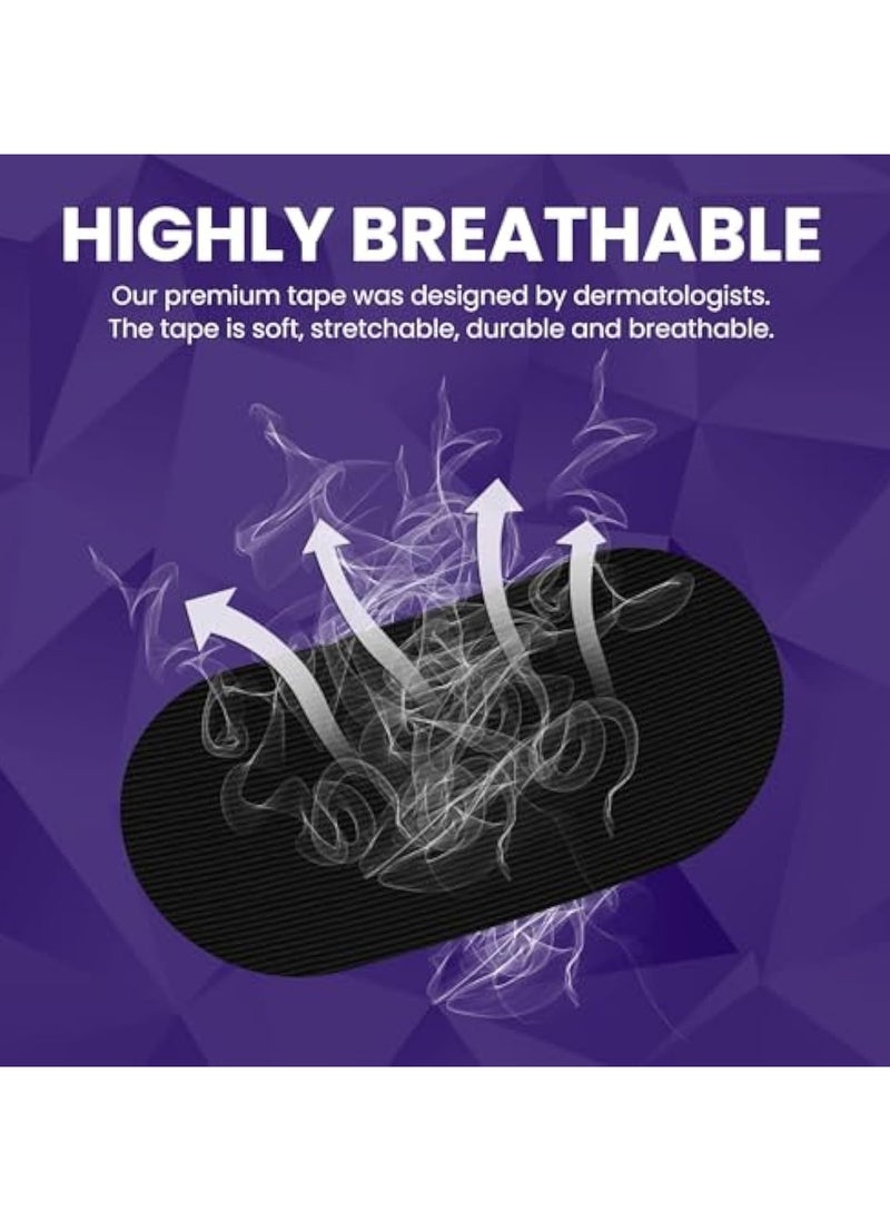Arabest Black Oval Closed Mouth Strips, Stop Snoring Strips in a Box of 30, Sleeping Anti-Open Mouth Breathing, Stop Snoring Sleep Tape  - Image 2