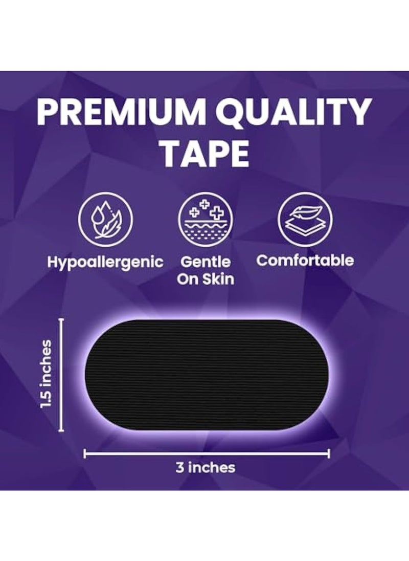 Arabest Black Oval Closed Mouth Strips, Stop Snoring Strips in a Box of 30, Sleeping Anti-Open Mouth Breathing, Stop Snoring Sleep Tape  - Image 3